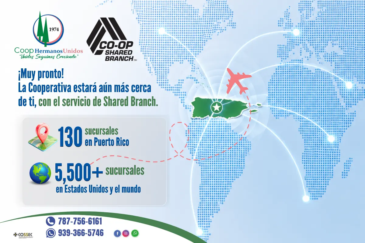 La Cooperativa estará aún más cerca de ti, con el servicio de Shared Branch.